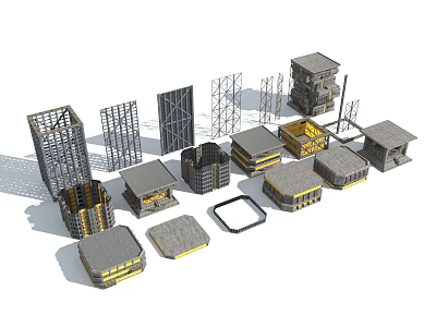 Diverse Home Furniture Structure Models With Various Frame Designs And Shapes 3d model