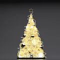 Commercial Christmas Decoration Equipment With String Lights Decorative Balls Star Topper And Festive Lettering Base