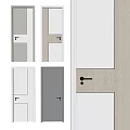 Modern Home Interior With White Gray And Wooden Swing Doors In Different Styles