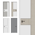 Modern Single Door Bedroom Door Room Door Set Door 3d model