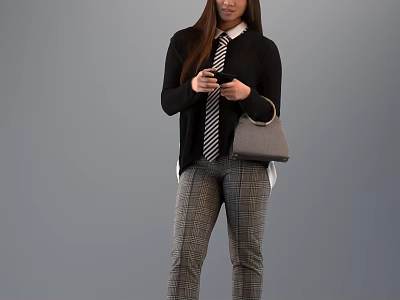 female office worker 3d model