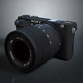 Sony Alpha Mirrorless Camera With Black Body And Detachable Lens 3d model