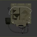 Olive Green Military Weapon Device Featuring Telephone Handset And Connecting Pipes