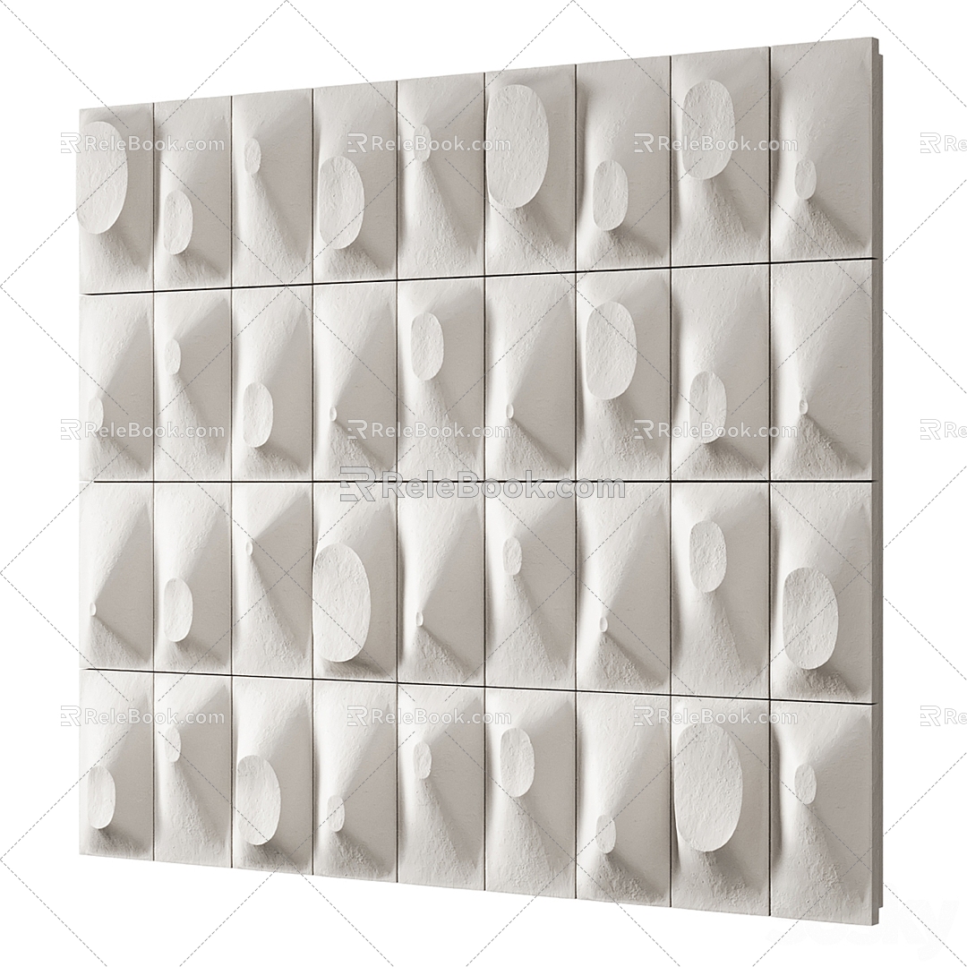 Silent Wind Gypsum Wall Decorations 3d model