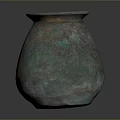 Iridescent Copper Vase With Turquoise Patina And Textured Surface Design