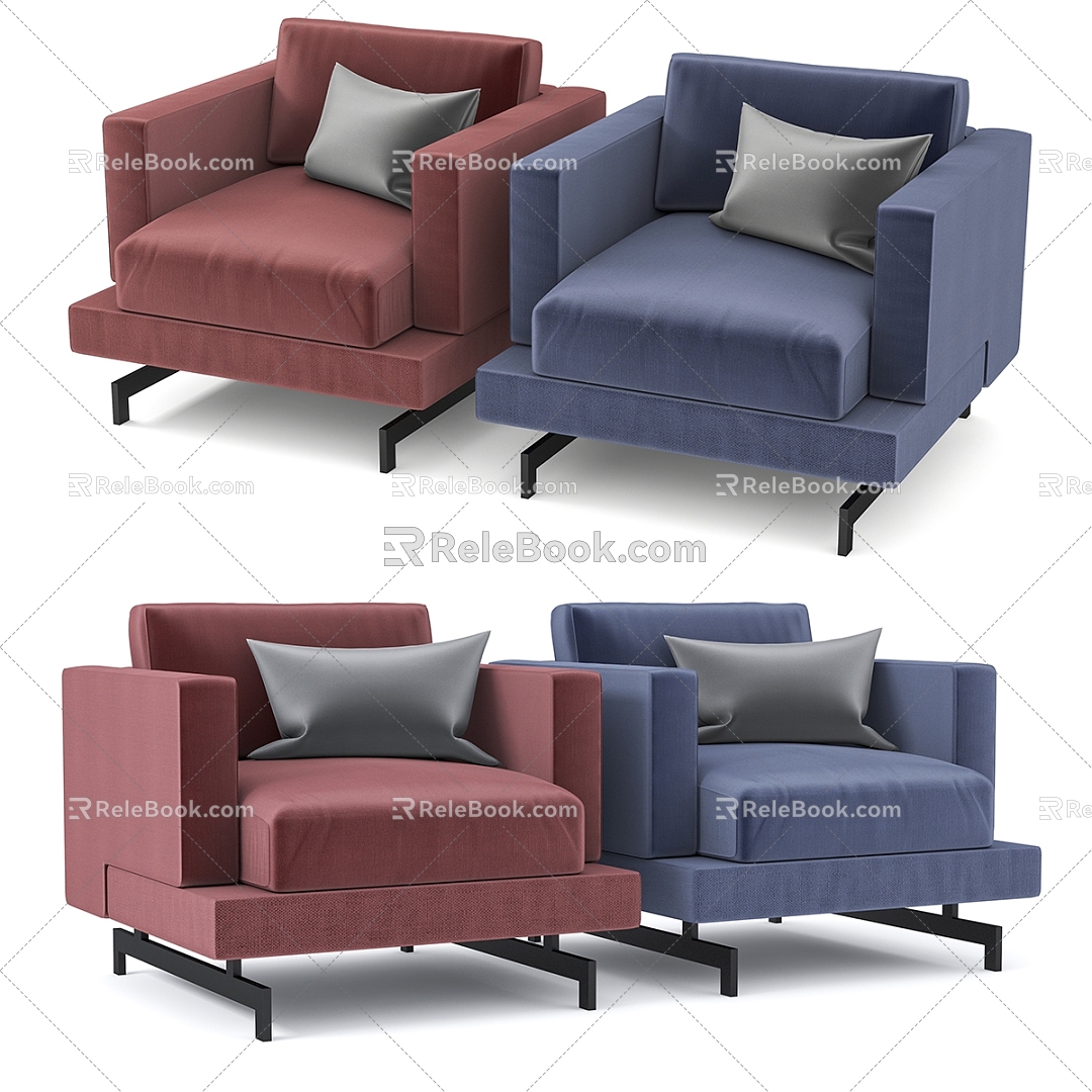 Sofa Single Sofa Seat Casual Sofa Single Chair 3d model