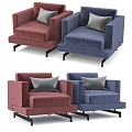 Sofa Single Sofa Seat Casual Sofa Single Chair 3d model