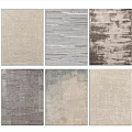 Various Square Rugs With Different Patterns And Color Options For Home Decor 3d model