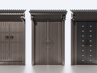 New Chinese style door combination model