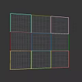 Multi Tier Metal Grid Structure With Industrial Design And Storage Panels 3d model