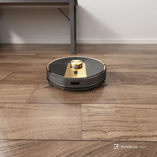 Smart Robot Vacuum Cleaner For Daily Household Cleaning On Wooden Floor 3d model 