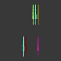 Tactical Rifles With Vibrant Colorful Patterns And Custom Artistic Designs On Dark Background