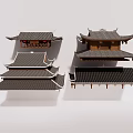 Chinese Traditional Roof Components With Multi Layer Design And Classic Tile Structures