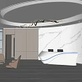 Office Front Desk 3d model
