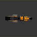 Orange Futuristic Motorcycle With Stylish Rims And Sleek Mechanical Body Design
