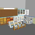 Wooden and Metal Storage Shelving Units with Multi Tiered Racks for Retail Shop
