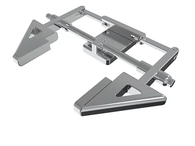 Stainless Steel Industrial Mechanical Bracket Structure With Precision Parts Design 3d model