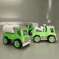 Green Electric Toy Trucks with Different Styles for Kids Playtime Fun