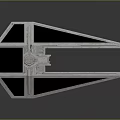 Highly Detailed TIE Fighter Scale Model With Triangular Wings And Collectible Features