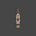 Detailed Sailboat Model With Tall Masts White Sails And Colorful Flag