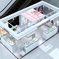 YANSHILI CHAND TREE Cosmetics Store With Glass Display Counters Bright Lighting Posters And Modern Design