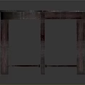 Rustic Wooden Round Table With Smooth Tabletop And Cross Legs Design