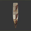 Traditional Chinese Sailing Boat Model With Red Sails And Wooden Masts