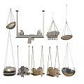 Modern Hanging Chairs With Various Styles Soft Cushions And Woven Design For Home