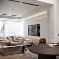 Modern Duplex Living Room Interior Design With Sofa Coffee Table Staircase And Bookshelf