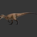 Realistic Tyrannosaurus Rex Dinosaur With Open Mouth And Brown Skin Texture