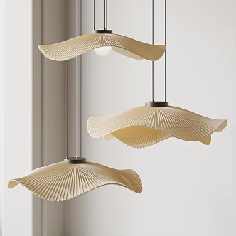 Cream wind chandelier 3d model