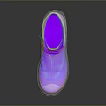 Fashionable High Top Iridescent Boots With Gradient Colors And Transparent Sole
