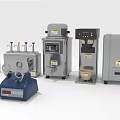 Various Commercial Kitchen Equipment Including Coffee Makers And Blenders With Digital Panels