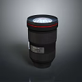 High Quality Professional Camera Lens Featuring Red Accent Ring And Black Body Design
