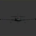 Camouflage Military Aircraft Model With Detailed Cockpit And Wing Structure Design