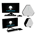 Alienware Gaming Desktop Computer With Monitor And Sleek Modern Design