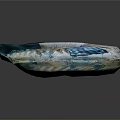 Unique Spiral Shaped Wood And Stone Decorative Art Piece With Blue White Beige Colors