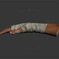 Human Hand And Wrist Wrapped In White Bandage For Medical Care Treatment