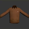 Orange Casual Jacket With Collar Long Sleeve And Front Pocket Design
