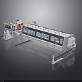 Industrial Automated Production Line Equipment With Mechanical Arms Conveyor Belt And Control Panels