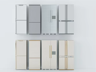 Modern refrigerator commonly used household refrigerator 3d model