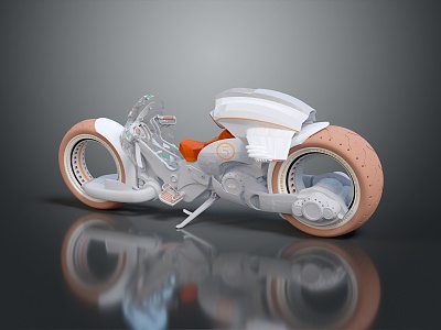 Modern Motorcycle Cartoon Motorcycle Animation Motorcycle 3d model