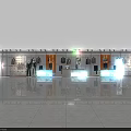 Modern Clothing Store Interior With Mannequins Clothing Racks And Display Counters