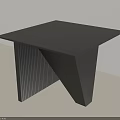 Modern Black Side Table With Geometric Legs And Sleek Minimalist Design