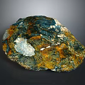 Natural Wood Stone With Multicolored Green Blue Yellow Tones And Unique Organic Surface Patterns