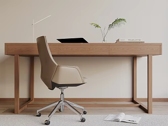 modern office desk and chair 3d model