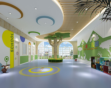 Modern Kindergarten Hall Taihu Kindergarten Hall 3d model