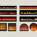 Various Modern Fireplace Designs Featuring Realistic Flame Effects And Different Shapes