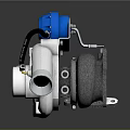 High Performance YOMEI Turbocharger Featuring Garrett Brand Blue Component And Aluminum Housing