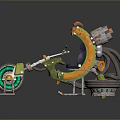 Futuristic Motorcycle Design With Vibrant Color Accents Unique Wheel And Comfortable Seat Structure